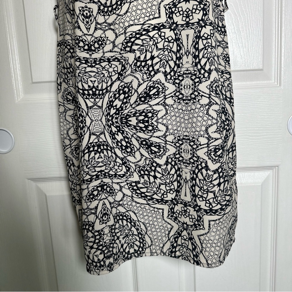Veronica M Women's XS Sleeveless Dress Black Tan Paisley Print Sundress XSmall - Picture 4 of 11